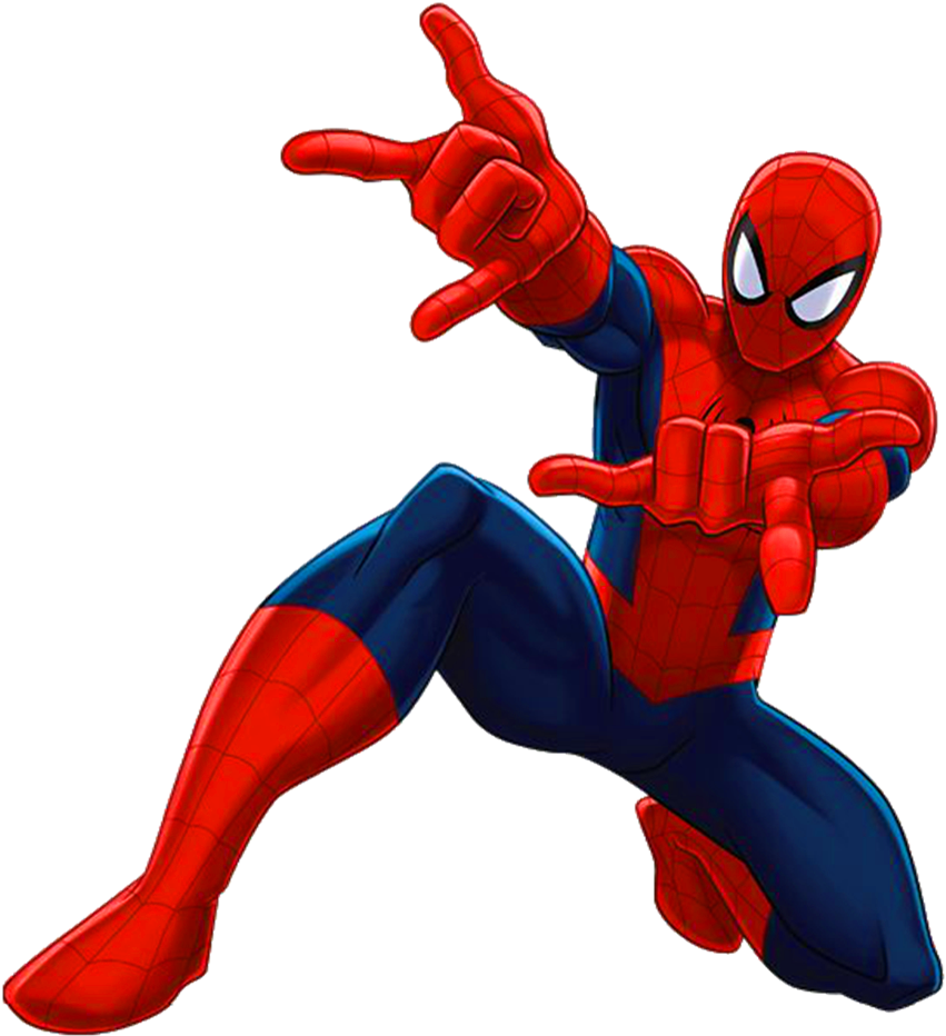 Spider-man Cartoon Png Picture - Spiderman Png (860x937)