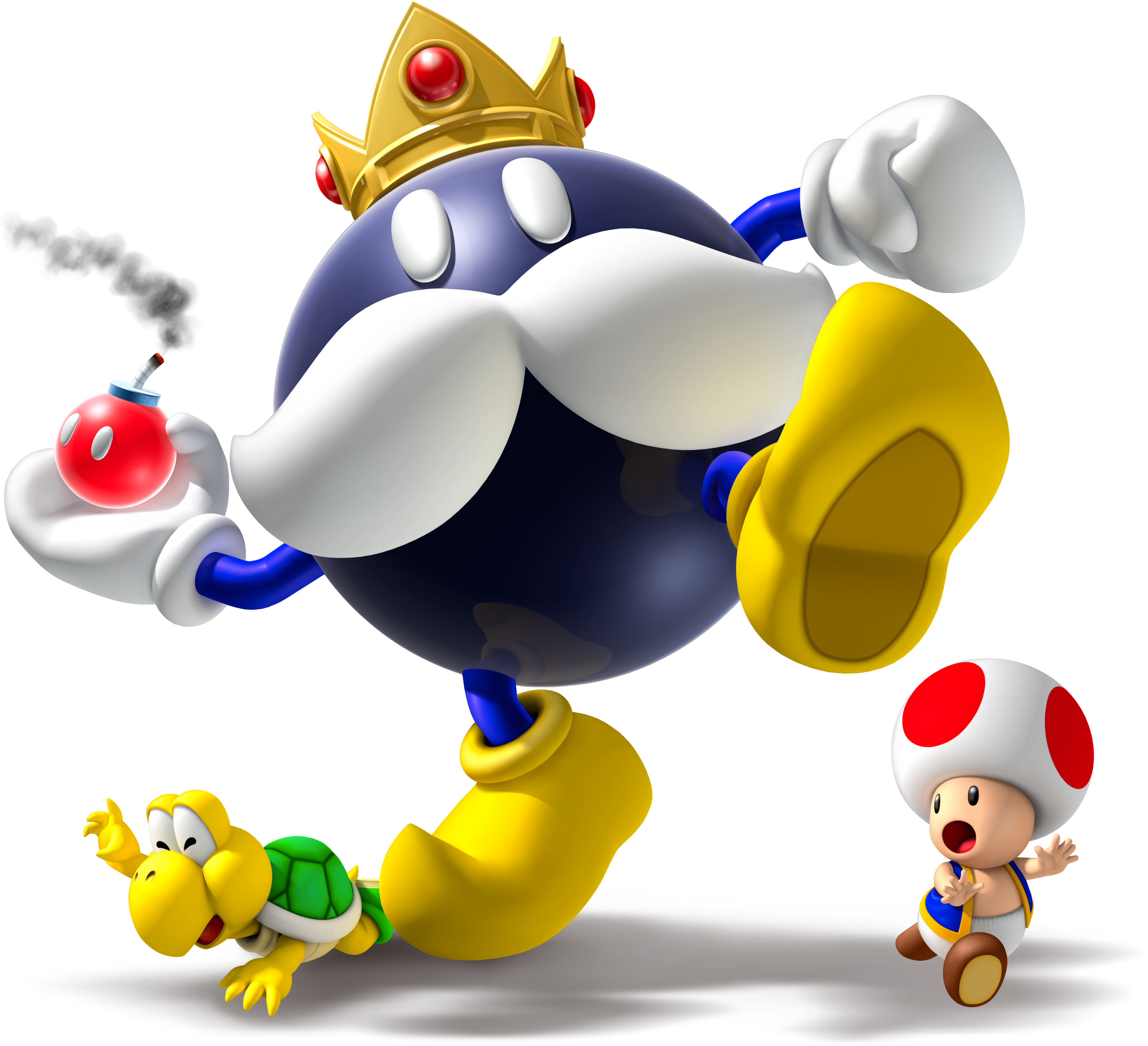 King Bob Omb Toad And Koopa Troopa Mario Party 9 Mutch - Mario Party 9 King Bob Omb (3600x3280)