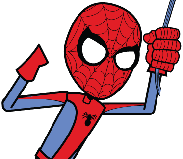 Css3 Man - Cartoon Spider Man (373x325)