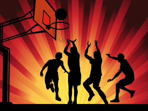 Spalding Nba Super Tack - Playing Basketball (500x375)