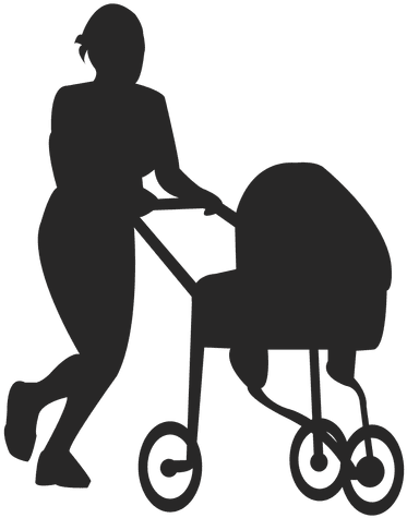 Mother Pushing Baby Carriage - Icono Png Carrito Bebe (512x512)