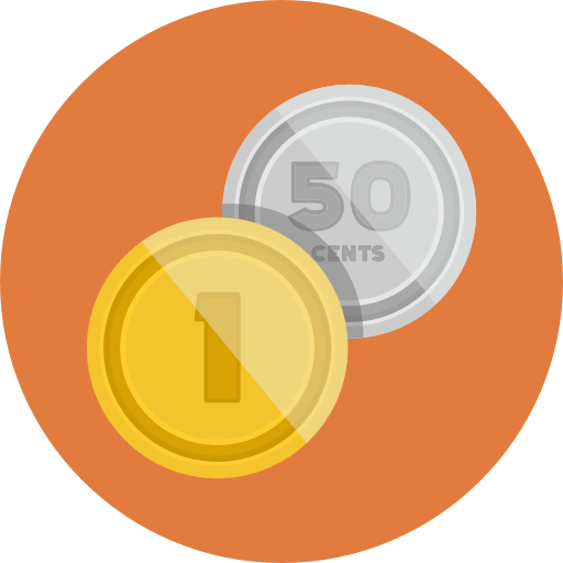 Transparent Png Coin Image - Coin Flat Icon Png (512x512)
