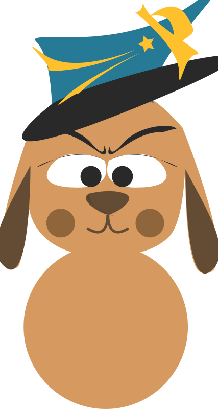 Cute Dog Avatar - Cartoon Police Dog Shower Curtain (427x800)