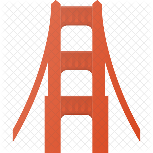 Golden Gate Icon - Graphic Design (512x512)