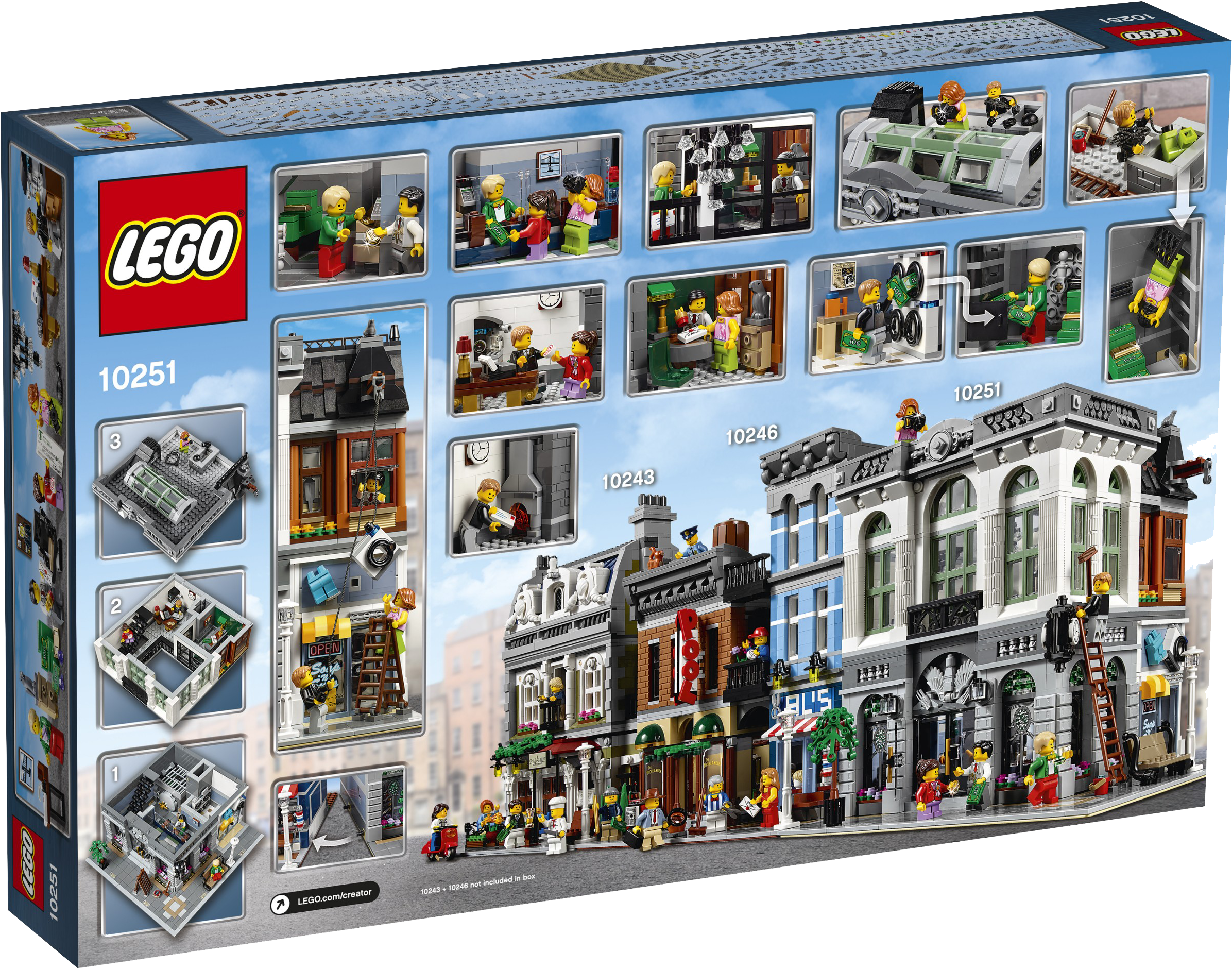 En Bas Un Visuel De La Banque En Compagnie Des Sets - Lego 10251 Brick Bank (2400x1884)