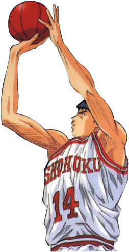 คิดเหมือนกันครับ ท่าชู๊ตนี้มัน - - Mitsui Slam Dunk Png (315x500)