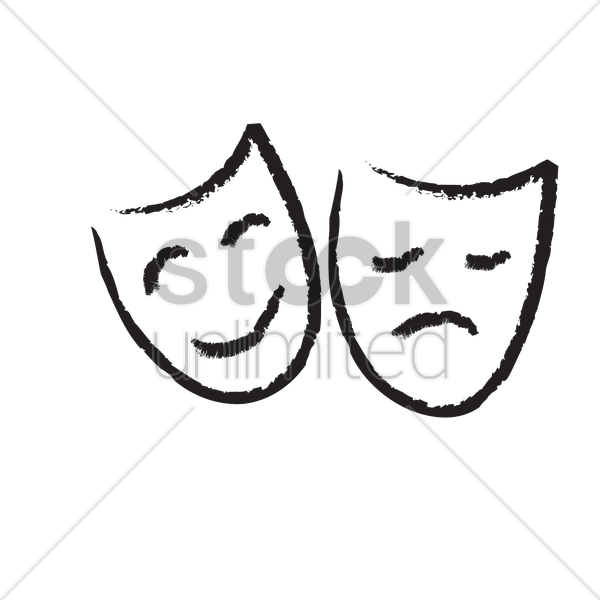 Mask Clipart Sad - Comedian (600x600)