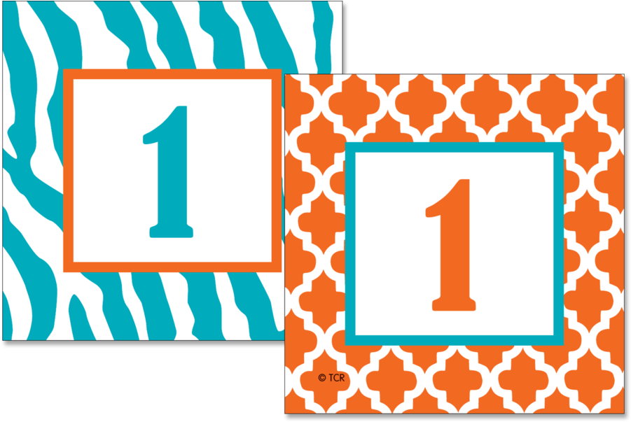 Tcr77111 Orange And Teal Wild Moroccan Double-sided - Teacher Created Resources Lemon And Gray Wild Moroccan (900x900)