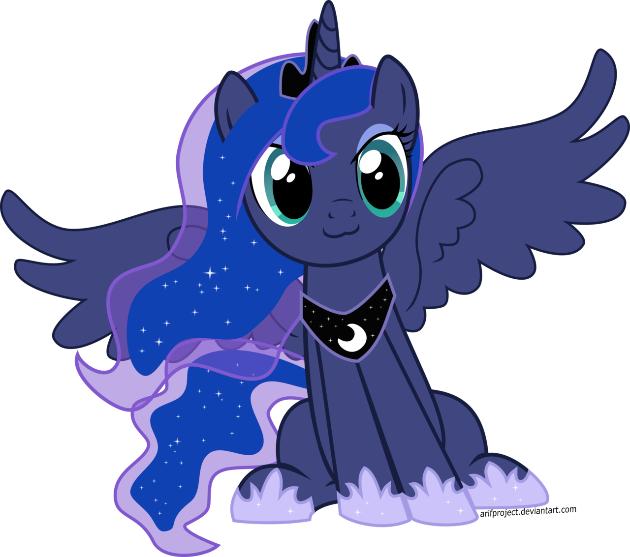 Princess Luna Cat Face Vector By Arifproject - My Little Pony Luna (1280x1133)