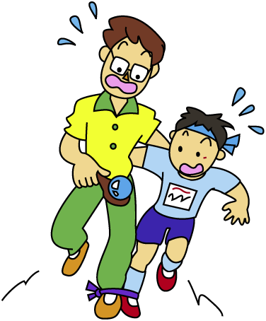 Racing Clipart Three Legged Race - Three Legged Race Game (376x454)