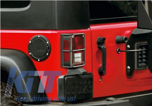 Tail Lamp Lighting Guard Cover Trim Jeep Jk - Swing Away Tire Carrier (800x800)