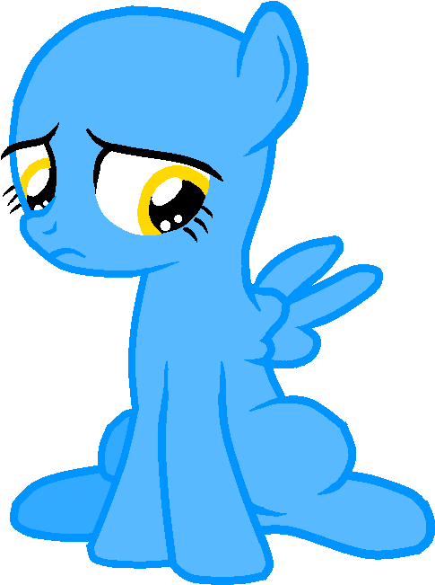 My Little Pony Sad Filly Base (670x816)