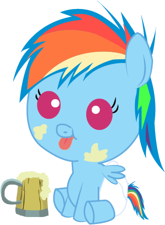 Baby Rainbowdash By Convoykaiser On Deviantart My Little - My Little Pony Rainbow Dash Baby (450x474)