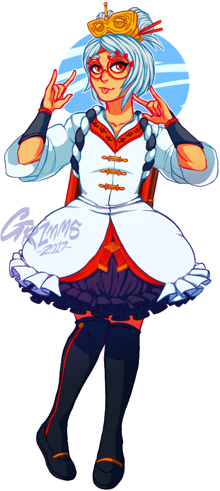 Botw Breath Of The Wild Purah Purah Botw Speed Paint - Cartoon (459x955)
