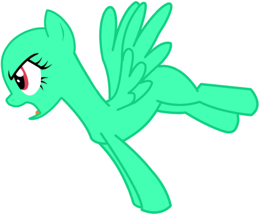 My Little Pony Base Pegasus - Mlp Base Pegasus Flying Angry (600x509)