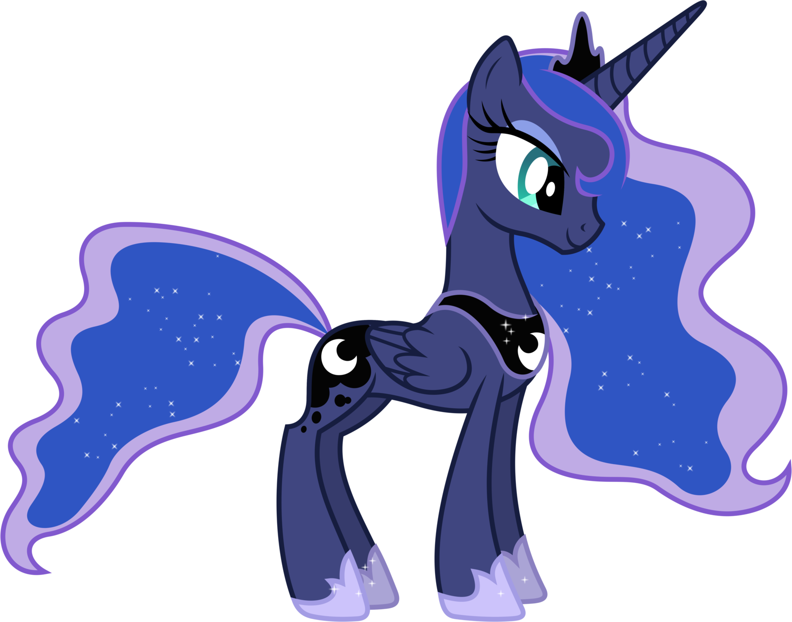 Little Pony And The Festival Against Coloring Pages - Mlp Fim Princess Luna (1600x1256)