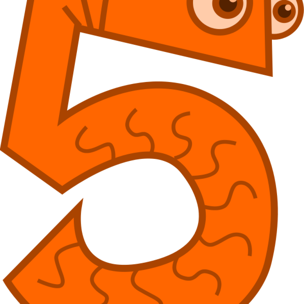 Number 4 Clipart Free Animals Kablam - Animal Number 5 (1024x1024)