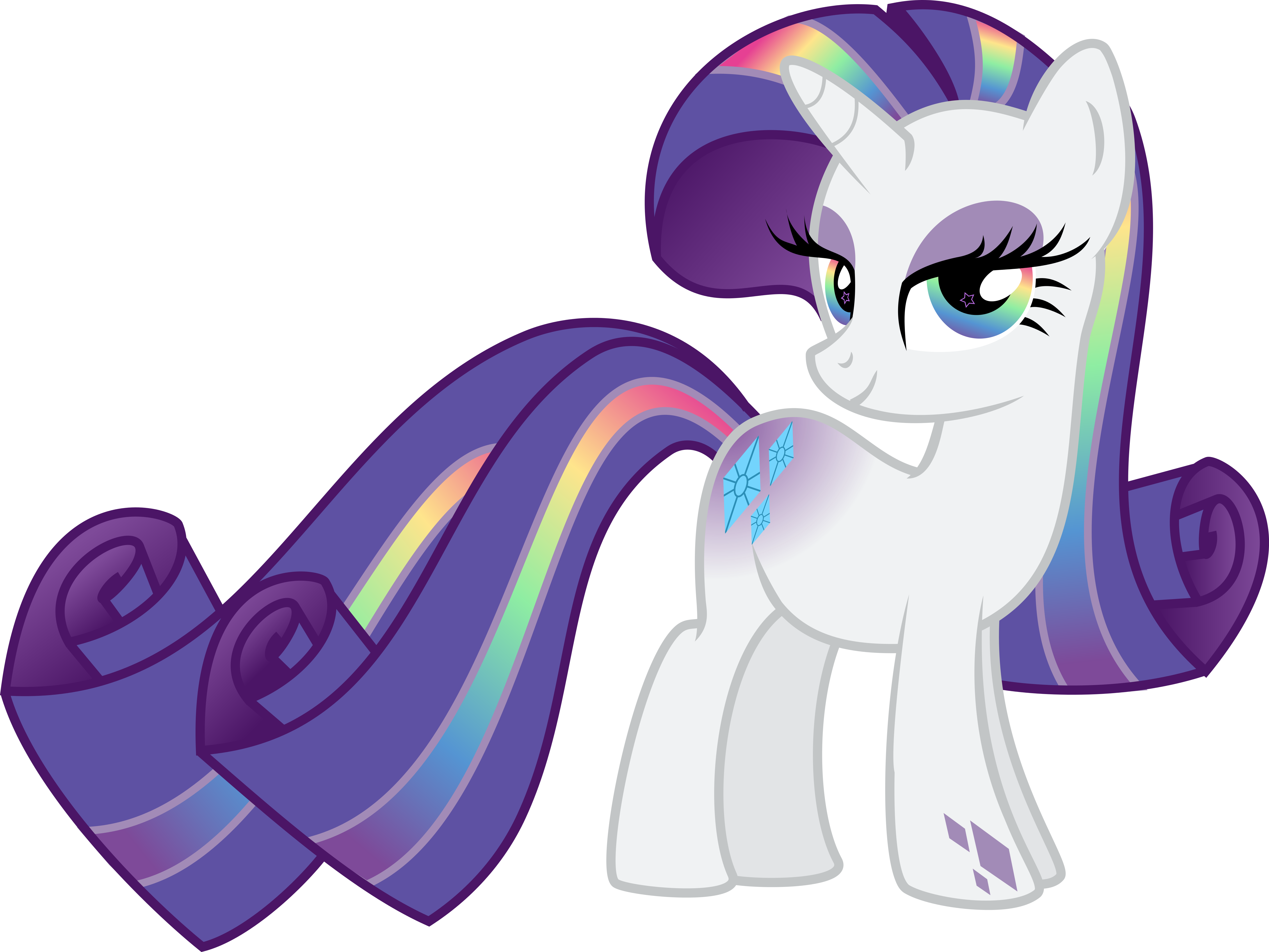Rarity Wallpaper Hq - Mlp Vector Rainbow Fied Power (5789x4344)
