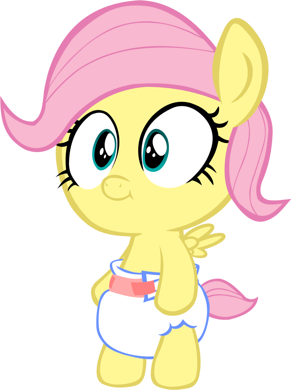 Baby Fluttershy - Fluttershy And Rainbow Dash Baby (1024x1371)