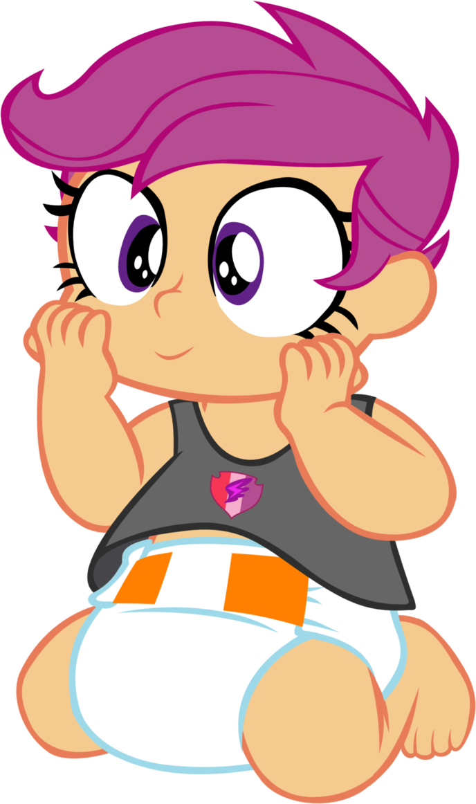 Baby Equestria Girl Scootaloo By Megarainbowdash2000 - Rainbow Dash And Baby Scootaloo (688x1162)