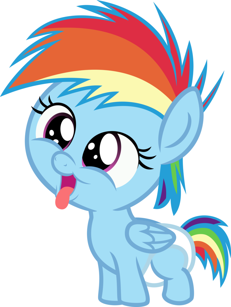 Sollace, Baby Dash, Behaving Like A Dog, Cute, Diaper, - Rainbow Dash (773x1024)