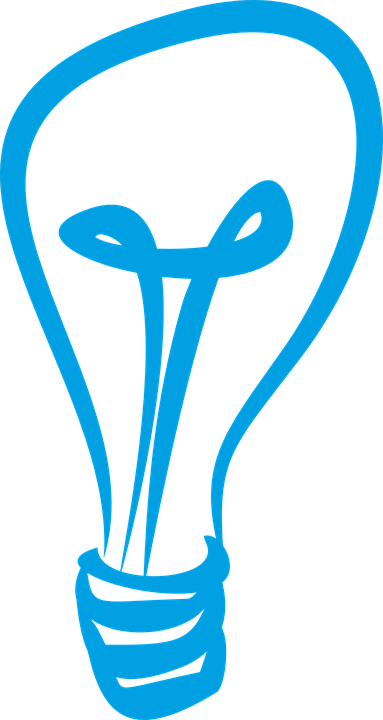 Light Bulb Clip Art 27, Buy Clip Art - Blue Lightbulb Clip Art (383x720)