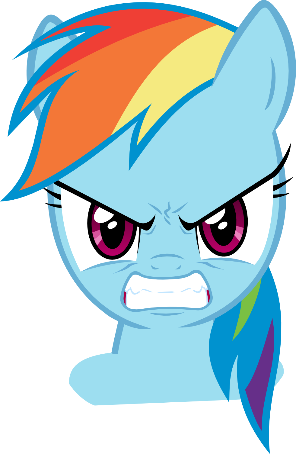 Rainbow Dash Pissed Off - Imágenes De Rainbow Dash (981x1503)