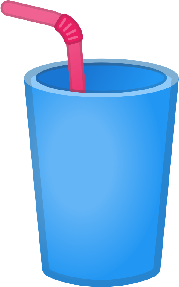 Cup With Straw Icon - Cup With Straw Emoji (1024x1024)