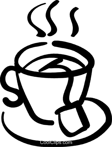 Tea Cup Royalty Free Vector Clip Art Illustration - Tea Png Clip Art (366x480)