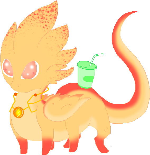 Princessamity, Chibi, Cup, Dragon, Necklace, Oc, Oc - Cartoon (700x700)