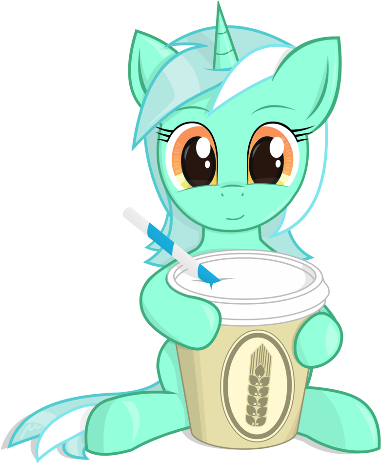Negasun, Cup, Cute, Drink, Lyrabetes, Lyra Heartstrings, - Digital Art (878x1024)