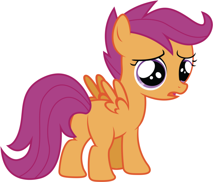 You Make Scootaloo Sad By Rainbowderp98- - Scootaloo Vector (900x778)