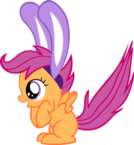My Little Poni, Pony - Scootaloo Bunny (463x500)