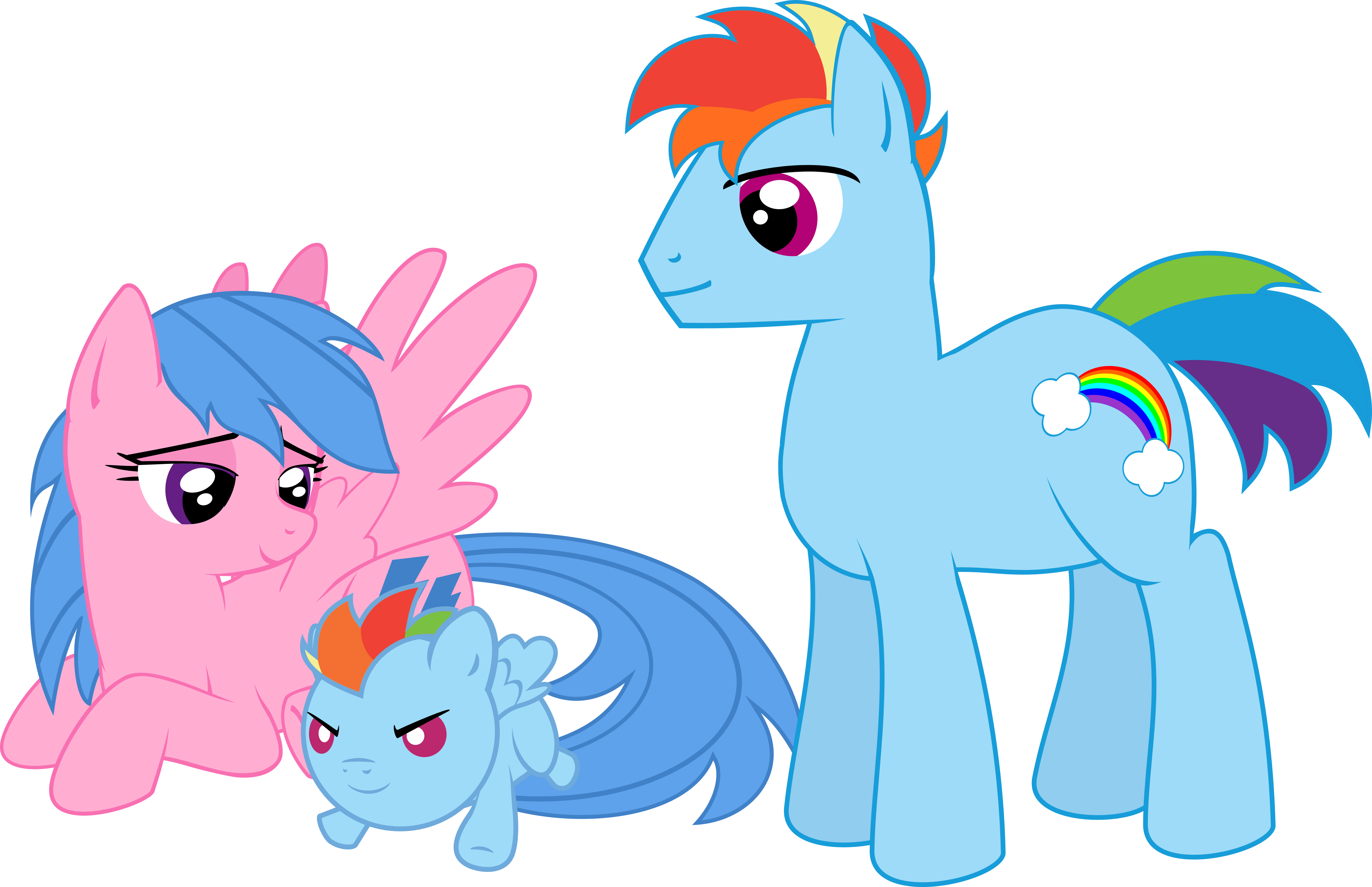 Rainbow Dash Family By Lockhe4rt Rainbow Dash Family - Mlp Rainbow Dash Family (4641x3000)