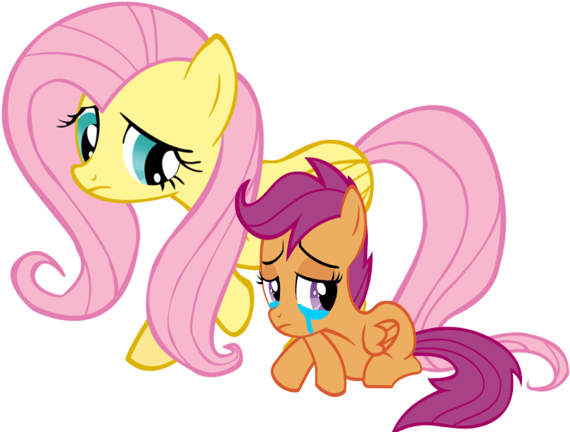 Fluttershy Stands By Scootaloo By Darthvader447 - Mlp Scootaloo And Fluttershy (894x894)