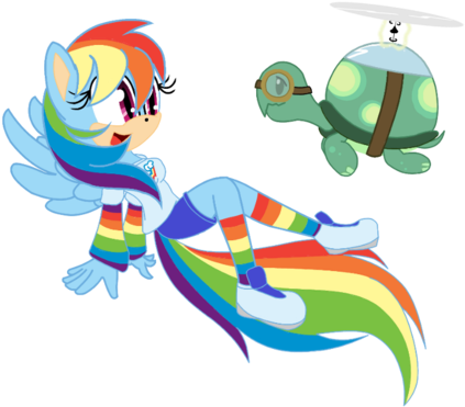 My Little Pony Friendship Is Magic Wallpaper Called - Hinh Anh Cua Rain Bow Dash Equestria Girls (500x467)