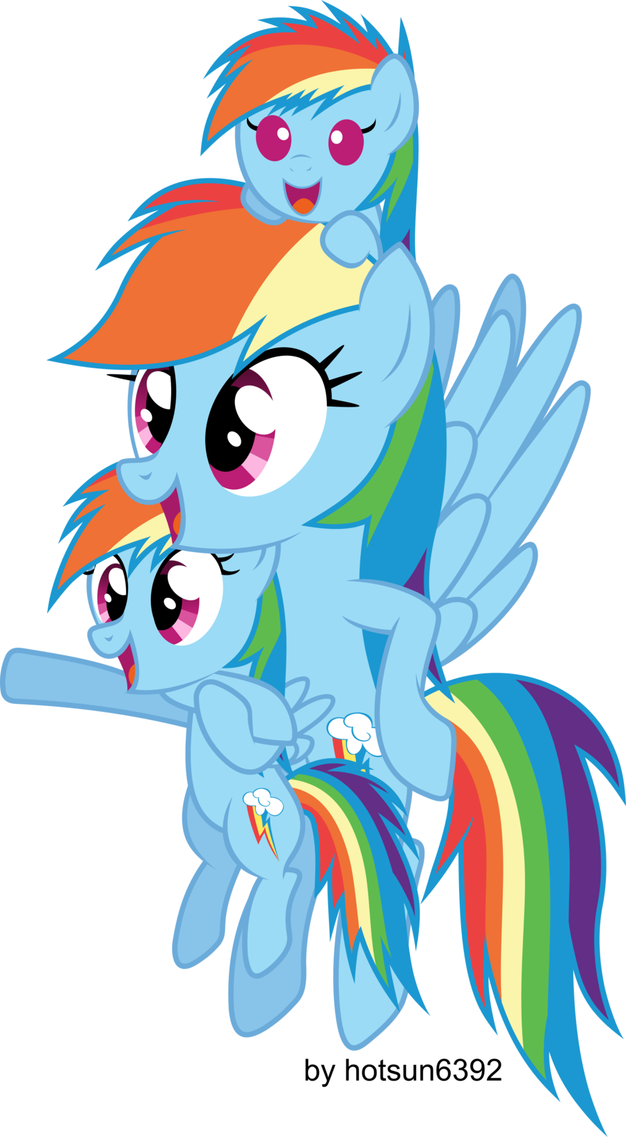 Rainbow Dash And Baby By Hotsun6392 - Rainbow Dash And Baby (900x1636)