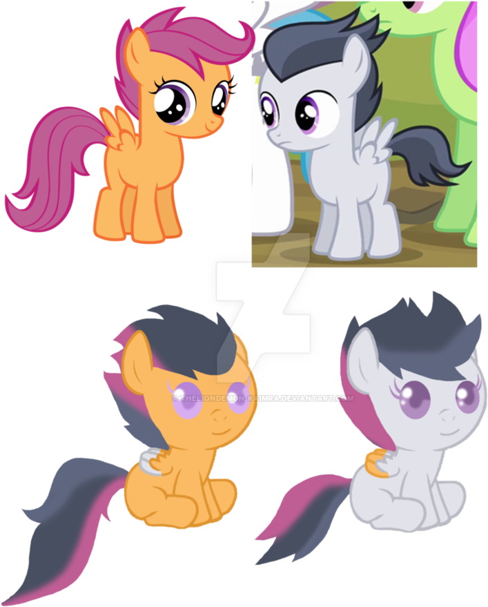 Scootaloo X Rumble Foals By Theliondemon-kaimra On - Scootaloo My Little Pony Friendship Is Magic Cute Giant (893x894)