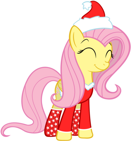 My Little Pony Friendship Is Magic Wallpaper Called - My Little Pony Christmas Fluttershy (500x500)