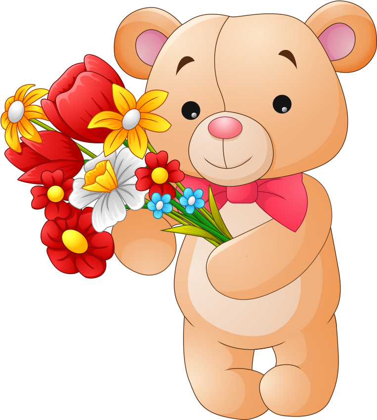Teddy Bear Flower Stock Photography - Teddy Bear In Cartoon (814x925)