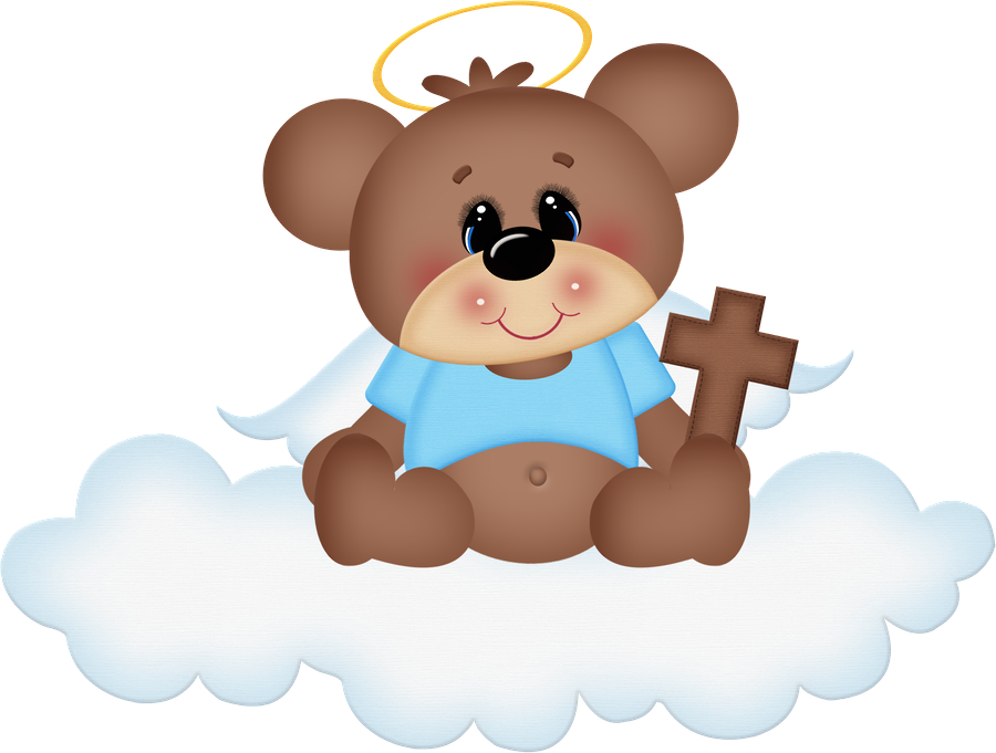 Teddy Bear Angel Baby Cloud Background Royalty Free - Desenhos De Ursinhos Em Png (900x681)