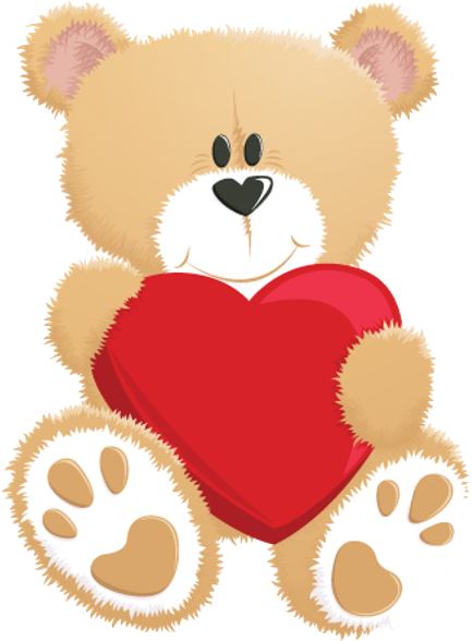 Teddy Bear With Red Heart - Cartoon Teddy Bear Heart (600x600)
