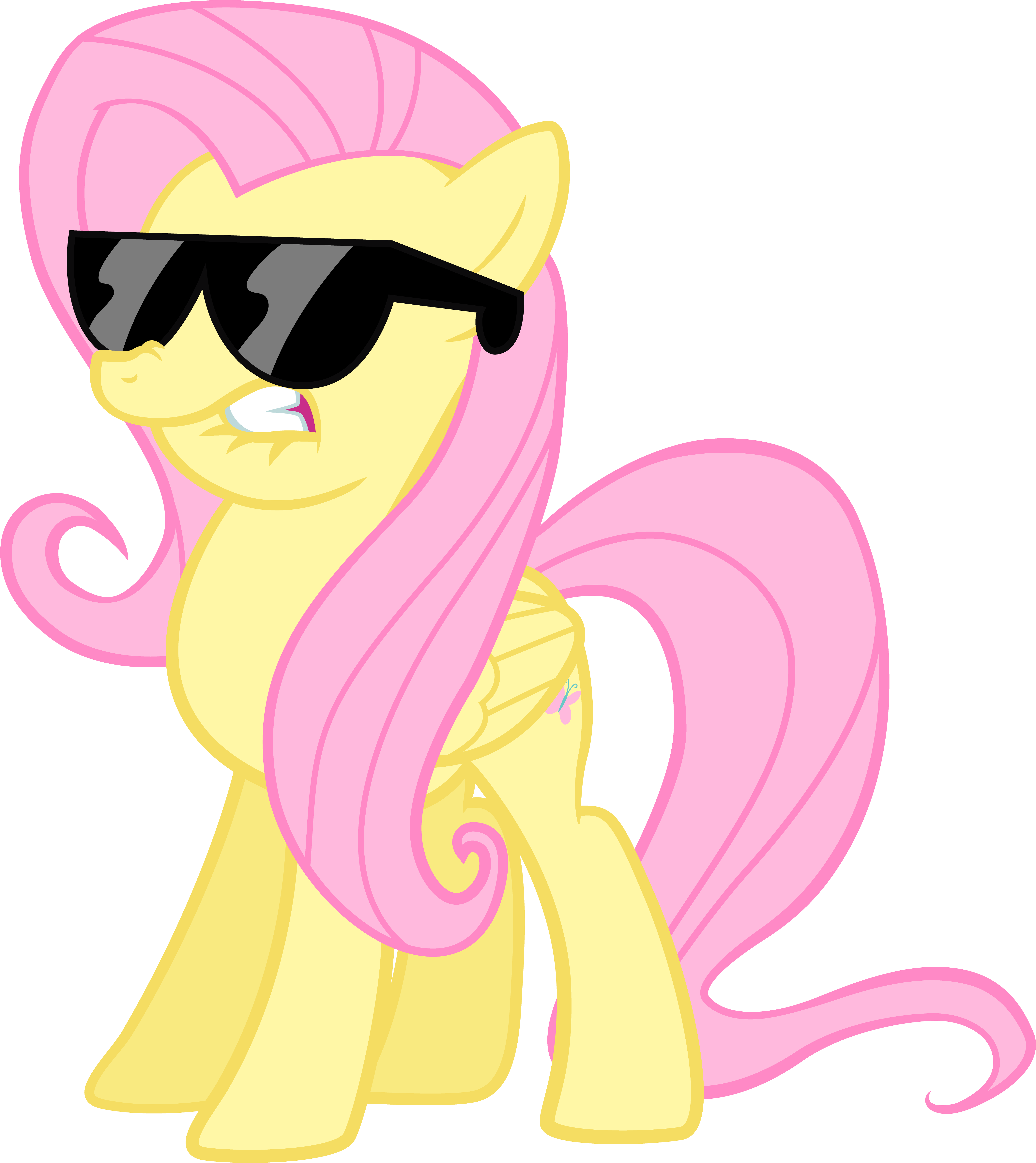 Pony Fluttershy Rarity Pink Cartoon Mammal Vertebrate - Cartoon (6000x6000)