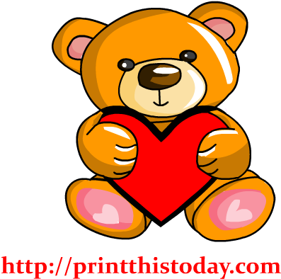 Teddy Bear Clipart Love Heart - Teddy Bear Holding A Heart (417x417)