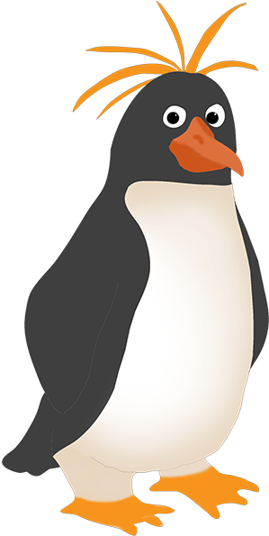 Funny Penguin Clip Art - Rockhopper Penguin Clipart (338x609)