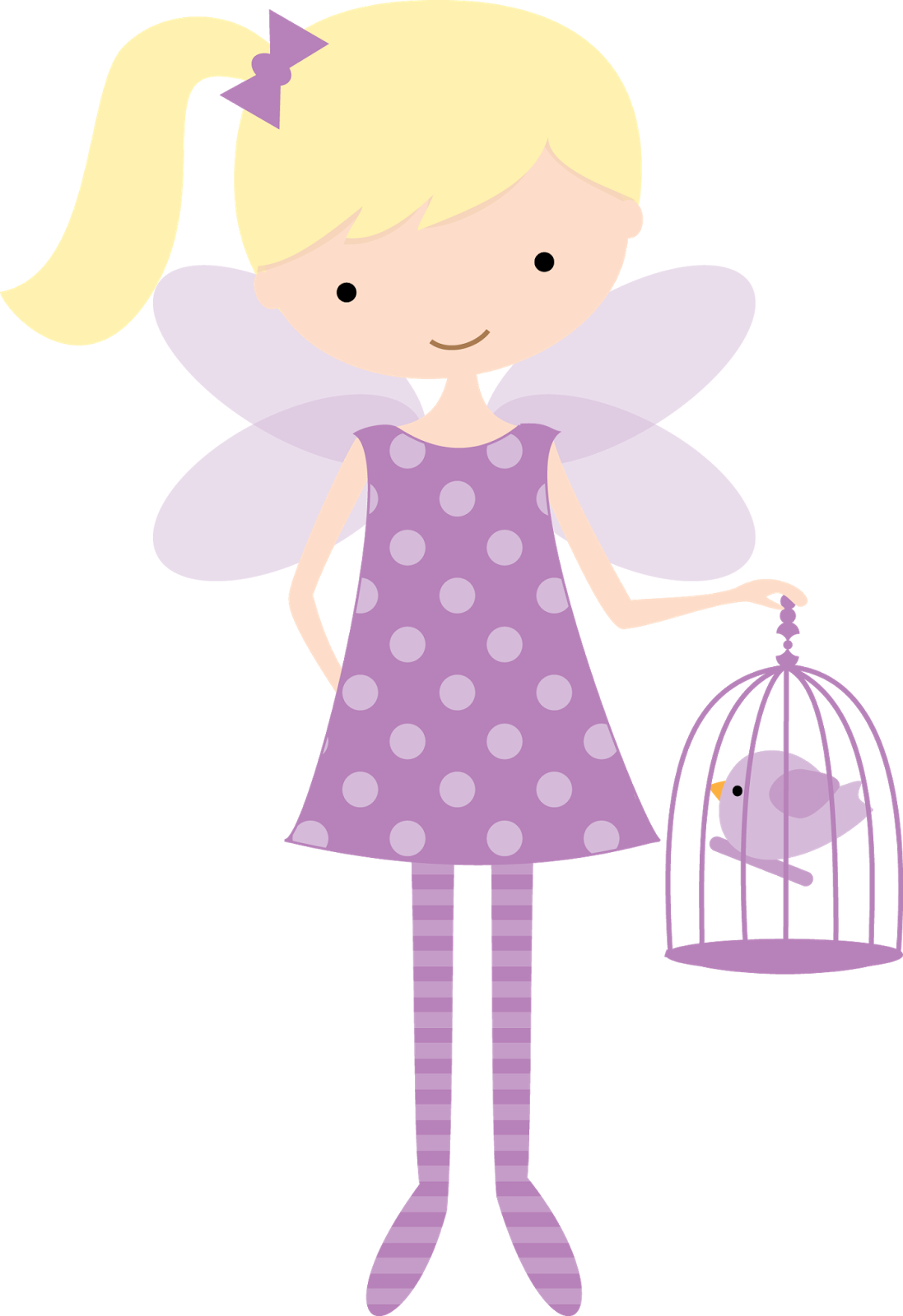 Fairies And Birds Clip Art - Clip Art (1097x1600)