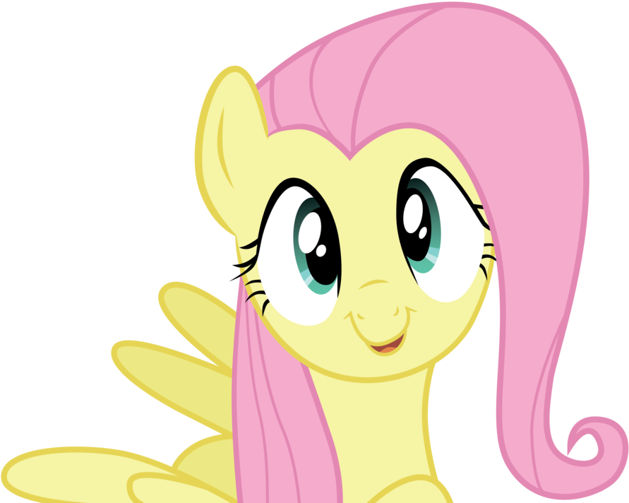 My Little Pony Clipart Flutter - Fluttershy Face Vector (900x725)