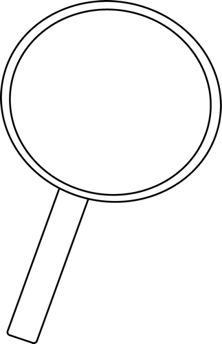 Black And White Magnifying Glass - A.b. Lucas Secondary School (323x500)