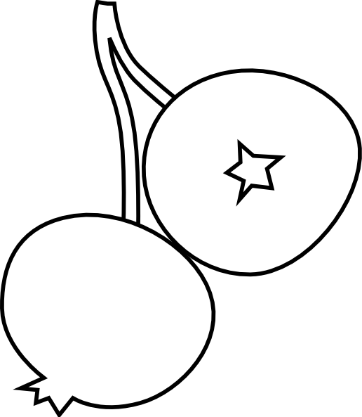 Blueberry Clipart Black And White - Blueberry Silhouette (516x593)