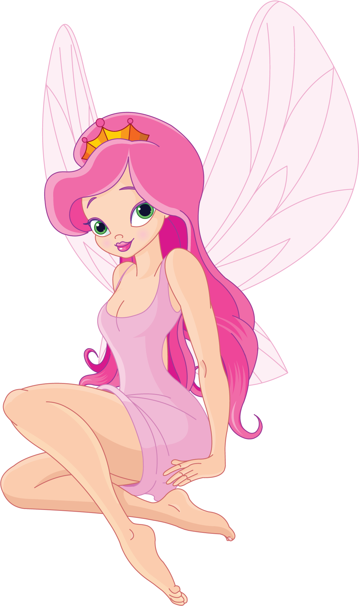 Fairy Cartoon Illustration - Pink Fairy Cartoon Png (1997x2662)
